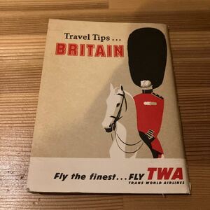 非売品 TWA トランスワールド航空 イギリス旅行ガイド 英語 全104ページ 昭和レトロ 当時物 Trans World Airline 洋書 雑誌