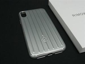 ■新品■未使用■ RIMOWA リモワ アルミニウム iPhone XS Max 対応 アイフォンケース スマホケース 携帯カバー シルバー系 FI0592