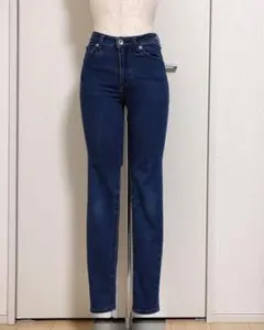 ヘザー isko コラボ デニム スキニー パンツ ブルー 41ca