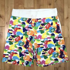 milo multi camo スウェット ハーフパンツ Lサイズ a bathing ape BAPE sweat shorts エイプ ベイプ アベイシングエイプ マイロ 迷彩 vt7