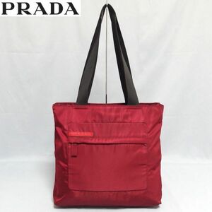 ★PRADA SPORT ロゴ ナイロン ショルダー トートバッグ ボルドー プラダ スポーツ★