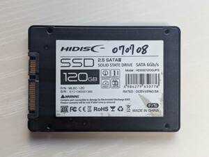 HIDISC SSD 120GB【動作確認済み】070708 