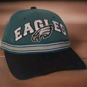 Vtg 90s Eagles NFL Hat Starter Pro Line Banded Strap Back Hook Loop READ 海外 即決