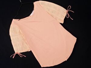 ネコポスOK UNTITLED アンタイトル 切替スリーブ カットソー size1/ピンク ■◆ ☆ efc4 レディース