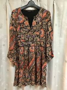 美品【ZARA TRAFALUC/ザラ】花柄ワンピース/S★レディース★USED