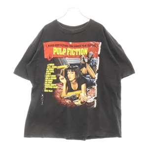 VINTAGE ヴィンテージ 90s PULP FICTION POSTER DESIGN MOVIE PROMO TEE パルプフィクション 半袖Tシャツ カットソー ブラック