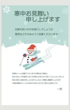 寒中見舞いはがきで年賀状じまい30枚 to様専用