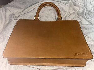 元町キタムラ　ヌメ革　ブリーフケース　used 良品