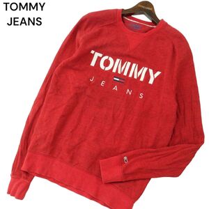 TOMMY JEANS トミーヒルフィガー 通年 ビッグ ロゴ刺繍★ スウェット プルオーバー トレーナー Sz.S　メンズ　A4T01889_2#I