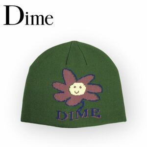 ◆DIME Cute Flower Skull Beanie ビーニー　グリーン　ダイム　ニットキャップ　Supreme取扱