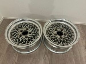 SSR フォーミュラメッシュ 14インチ 6.5J +16 Bタイプ 5H 114.3 シルバー 2本 当時物 深リム メッシュ 旧車 ホイール 