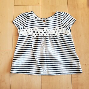 babyGAP 半袖トップス 90cm 18-24month ベビーギャップ 夏服 ボーダー 半袖Tシャツ