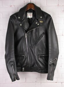 LFJ25777 Lewis Leathers ルイスレザー サイクロン ダブル ライダースジャケット ブラック 34 美品