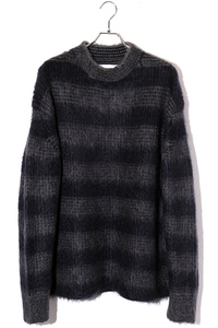 JIL SANDER ジルサンダー SIZE:48 Striped Mohair Knit ストライプ モヘヤ ニット セーター Open Grey オープングレー JSMP752025 /● メン