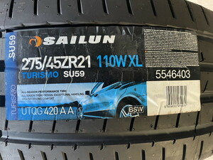 ★在庫処分 サマータイヤ 275/45R21 1本のみ SAILUN(サイレン) TURISMO(ツーリスモ) SU59 (送料無料 2021年製 )