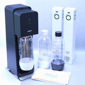 あ//A7131 sodastream ソーダストリーム　SOURCE ソース/交換用ガスボンベ2本　ボトル3本(おまけ)　取扱説明書