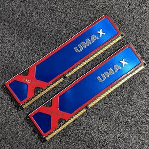 【中古】DDR3メモリ 8GB(4GB2枚組) UMAX UM-DDR3D-1600-8GBHS [DDR3-1600 PC3-12800]