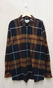 Carhartt/カーハート/長袖Tシャツ/Gamett Shirt/カラシ×ネイビー/XLサイズ