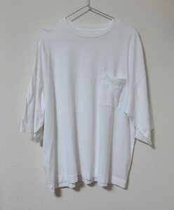 ★23年購入 MUJI Labo ムジラボ 超長綿 天竺編み Tシャツ オーバーサイズ ポケットT 無印良品 半袖 サイズL～XL 中古★ジャンク扱い