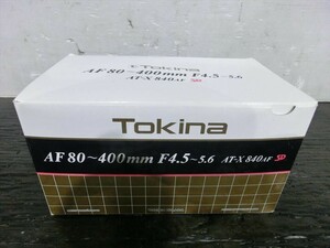 T【J6-46】【60サイズ】▲Tokina トキナー/AF 80-400mm F4.5-5.6 ニコン用 カメラレンズ/※傷・汚れ有