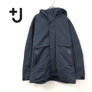 1I3874-O◆UNIQLO +J ユニクロ プラスジェー ダウンジャケット ブルゾン◆sizeL ブラック ポリエステル ダウン フェザー