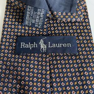 RALPH LAUREN（ ラルフローレン) 紺茶赤点々ネクタイ