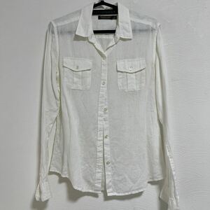 送料込! UNIQLO PREMIUM LINEN 長袖シャツ　S size use