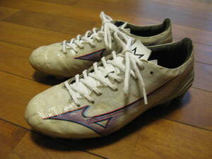 【used】MIZUNO（ミズノ）αプロ（アルファー）白：スパイクシューズ：24.0cm