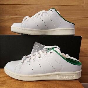 23cm 新品正規品 adidas originals スタンスミス ミュール / STAN SMITH MULES 白　ホワイト　グリーン レザー FX5849