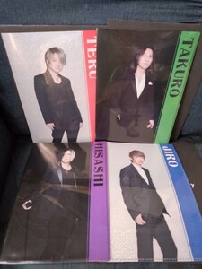 GLAY 30th Anniversaryエンタメくじ見開きラメクリアファイルセット賞　全４種セット　 クリアファイル