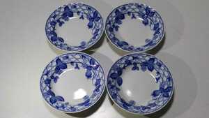 中古品 Janyo サンヨー 三洋陶器 深皿 カレー皿 直径/約21.2㎝ 深さ/約3.7㎝ 4枚セット 陶器 和食器 キッチン 食器