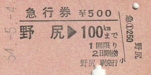 E071.中央本線　野尻⇒100キロ　54.5.4