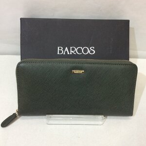 【値下げ】美品☆BARCOS バルコス GLウォレット ラウンド型財布＜ニコラ＞ グリーン BTV115