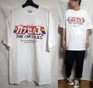 激レア THE CAPSULES ザ・カプセルス マクロス Tシャツ 白 XL 国内未発売 メンズ 超時空要塞マクロス 愛・おぼえていますか