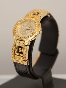 【VERSACE】ヴェルサーチ「メデューサ」コインウォッチ 7009016 クォーツ レディース 腕時計【中古良品】