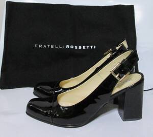 パンプス ヒール レザー 本革 イタリア製 Made In Italy 最高品質を誇るフラッテッリ ロゼッティ Fratelli Rossetti 6万円相当