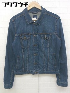 ◇ GAP ギャップ 長袖 デニム ジャケット Gジャン サイズM ネイビー レディース