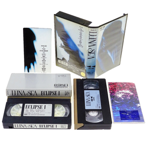 LUNA SEA VHS 2本 + 8cmシングルCD セット REW ECLIPSE Ⅰ Love is ビデオテープ ＆ CDS ジャンク 未検品 現状品 配送は宅急便コンパクト