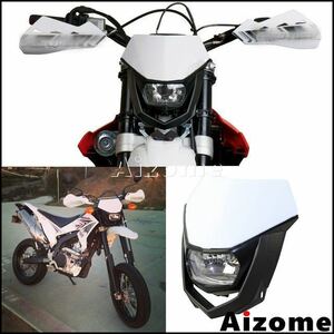 ☆送料無料☆☆新品未使用☆ KX KLX KLR KLE ZZR KDX 110 250 ユニバーサルモトクロスヘッドライト 6色から選択