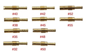 32-55 ヨシムラYD-MJN24/28 キャブレタースロージェット/パイロットジェット10個セット32番/35番/38番/40番/42番/45番/48番/50番/52番/55番