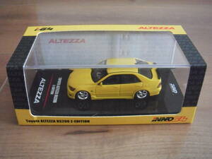 イノモデル　INNO　トヨタ　アルテッツァ　ミニカー　1/64　黄色　イエロー　TOYOTA　ALTEZZA