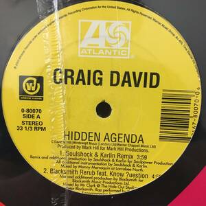 Craig David / Hidden Agenda (Remixes) - Personal　[Atlantic - 0-80070]