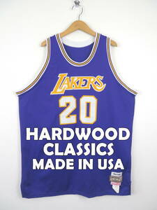 00s レイカーズ USA製 ゲイリー ペイトン ユニフォーム 56 ★ Lakers PAYTON アメリカ製 ハードウッド ゲームシャツ タンクトップ NBA