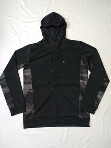 QUIKSILVER クイックシルバー SPACER HOODIE ZIP ジップパーカー size L ブラック 黒 美品 QZP194010