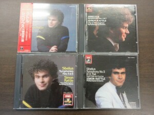 天10//CD///無傷!!///4枚セット★EMI シベリウス：交響曲第2,3,4,5,6,7番／サイモン・ラトル（Sir Simon Rattle）