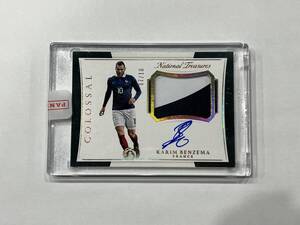 PANINI 2018 National Treasures ベンゼマ 7/10 直筆サインカード バッチ　未開封超 希少