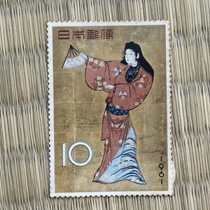 切手趣味週間　記念シート　女舞姿　切手　1961年4月20日発行　昭和レトロ 573