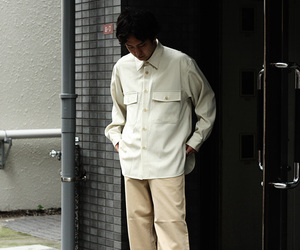 AURALEE WOOL MAX GABAGINE SHIRT