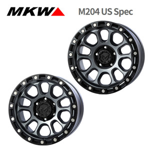 送料無料 MKW M204 US Spec 9J-17 －12 6H-139.7 (17インチ) 6H139.7 9J－12【2本セット 新品】