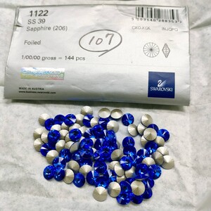 ☆ほぼ未使用 SWAROVSKI スワロフスキー ヴィンテージ ルース 1122 39SS 1gross Sapphire 206 サファイア 裸石 グルーデコ R-149